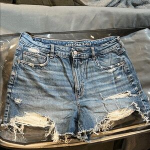 American Eagle Outfitters Ripped Blue Jean Shorts